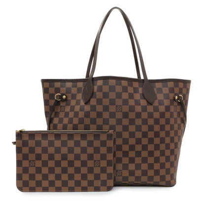 Exclusive Louis Vuitton Damier Ebene Neverfull MM — Front View
