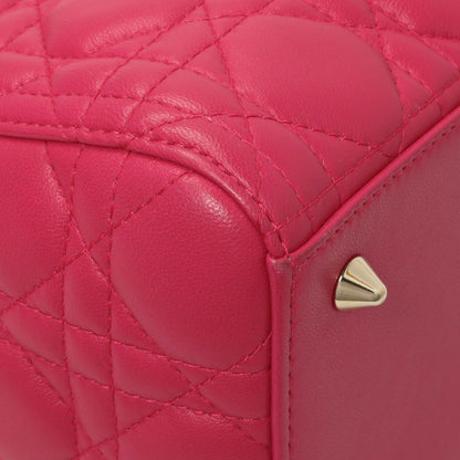 Exclusive Christian Dior Pink Lambskin Cannage Medium Lady Dior — Top View