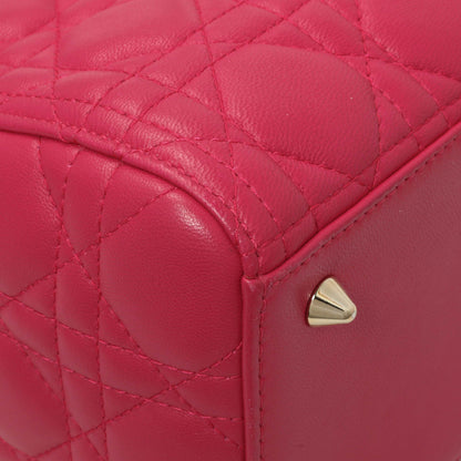 Exclusive Christian Dior Pink Lambskin Cannage Medium Lady Dior — Lifestyle View