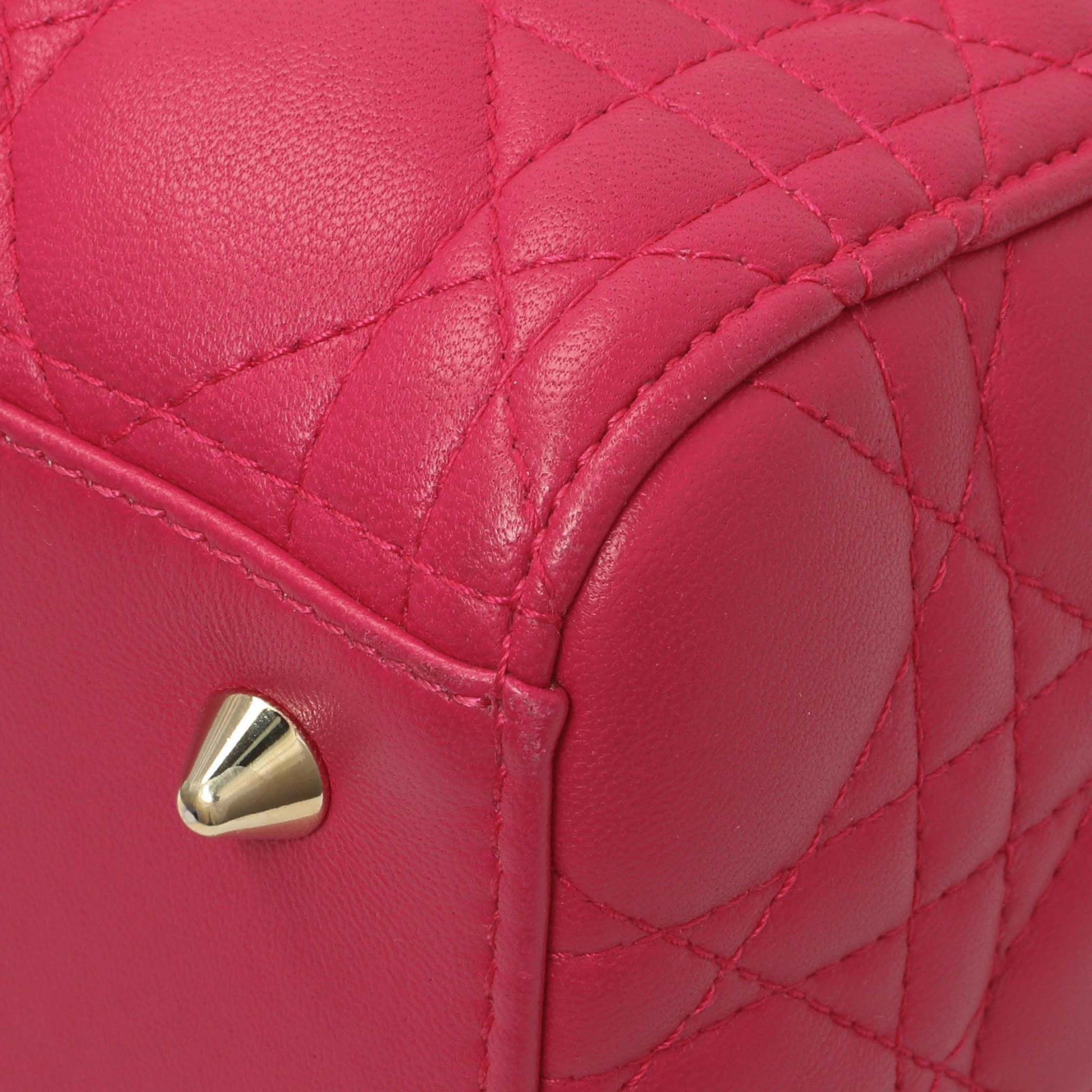 Exclusive Christian Dior Pink Lambskin Cannage Medium Lady Dior — Alternate View 7