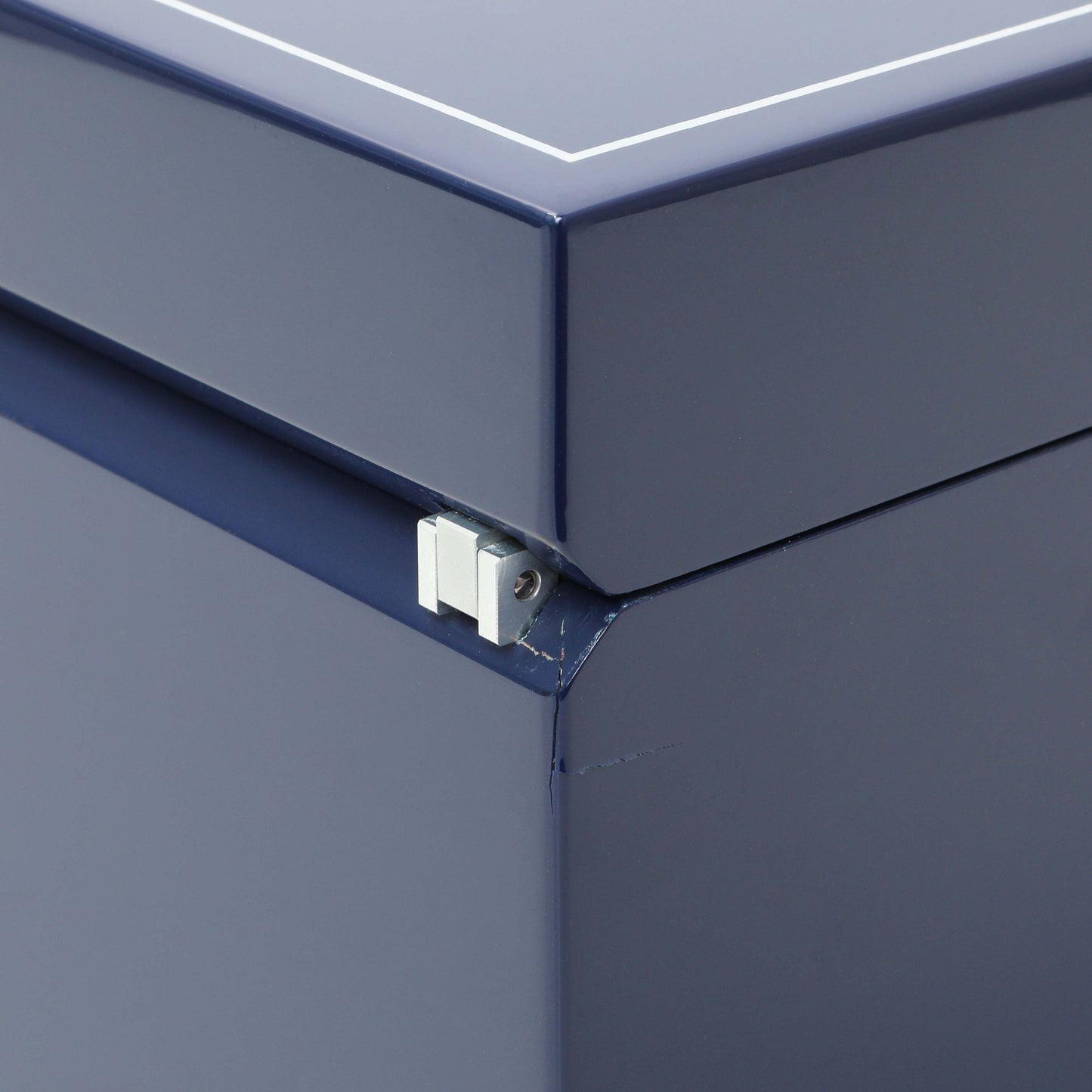 Exclusive Cartier Blue Lacquered Three Watch and Cufflink Box — Alternate View 9