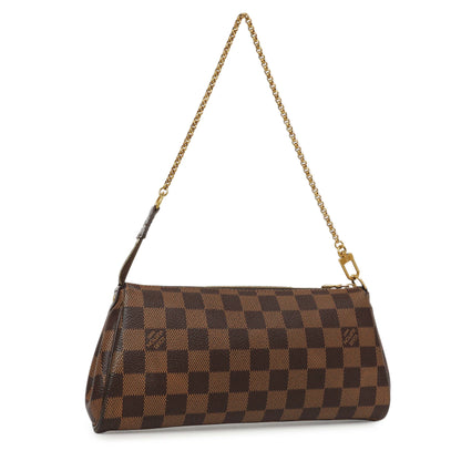 Exclusive Louis Vuitton Damier Ebene Eva Clutch — Side View
