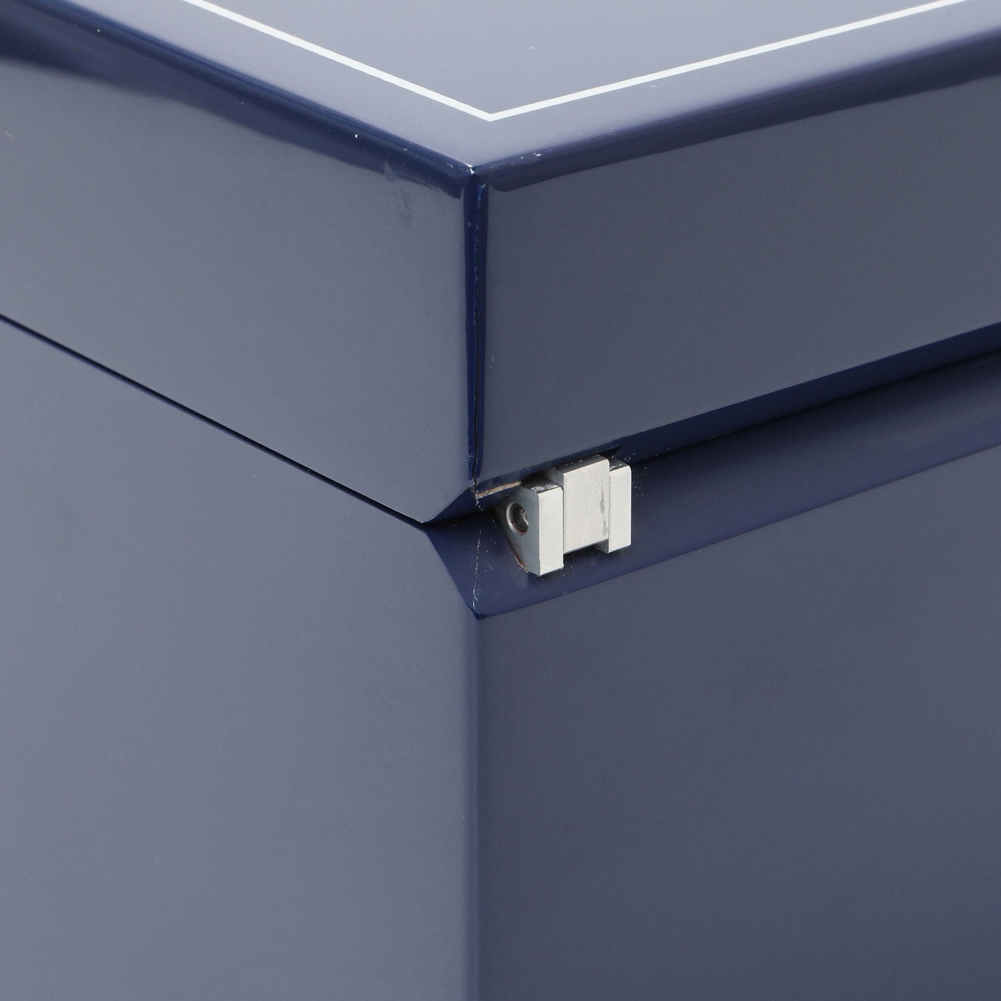 Exclusive Cartier Blue Lacquered Three Watch and Cufflink Box — Alternate View 10