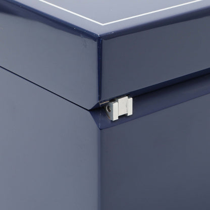 Exclusive Cartier Blue Lacquered Three Watch and Cufflink Box — Alternate View 10