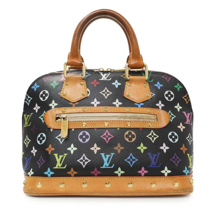 Exclusive Louis Vuitton Black Monogram Multicolor Alma — Front View