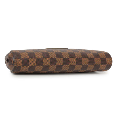 Exclusive Louis Vuitton Damier Ebene Eva Clutch — Back View