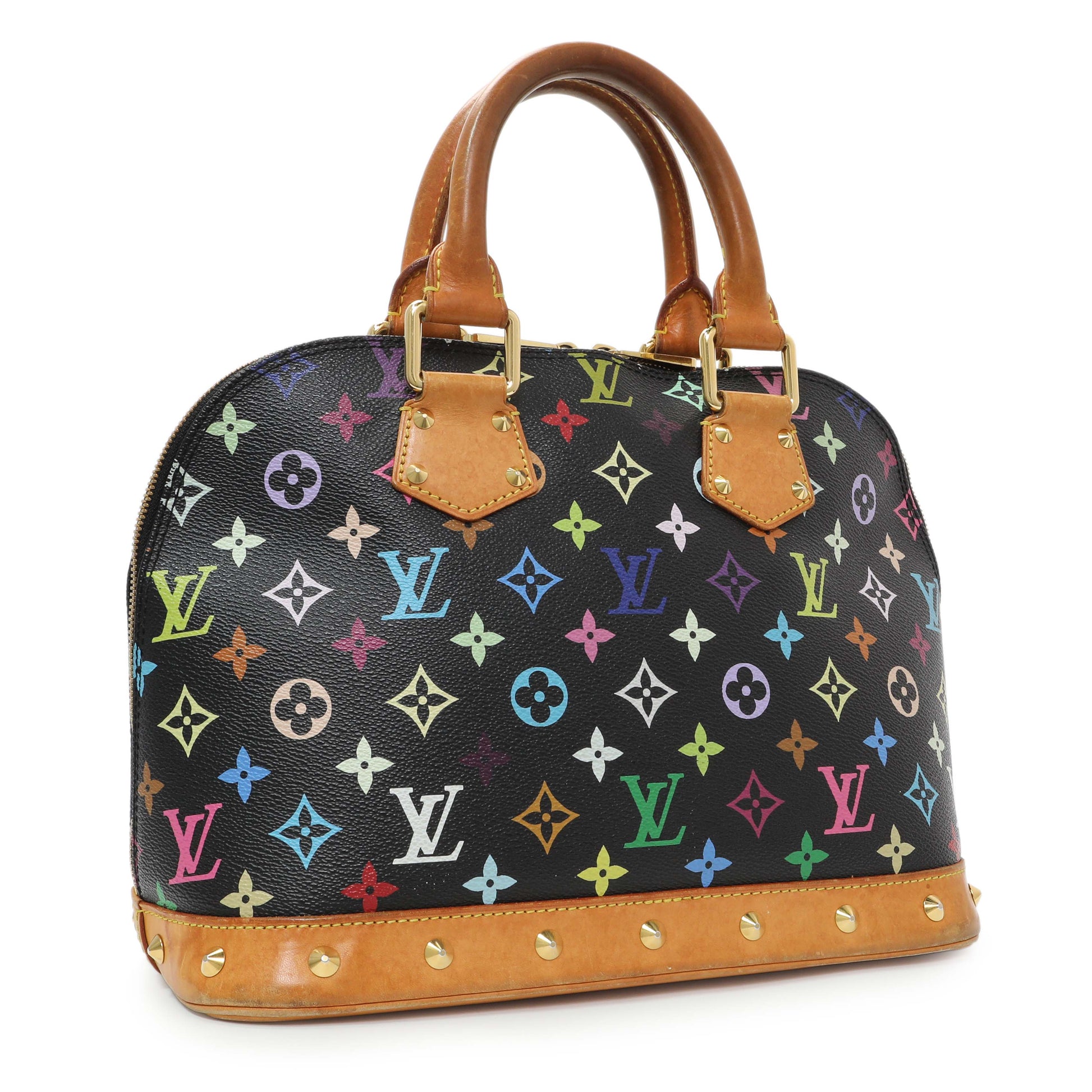 Exclusive Louis Vuitton Black Monogram Multicolor Alma — Side View