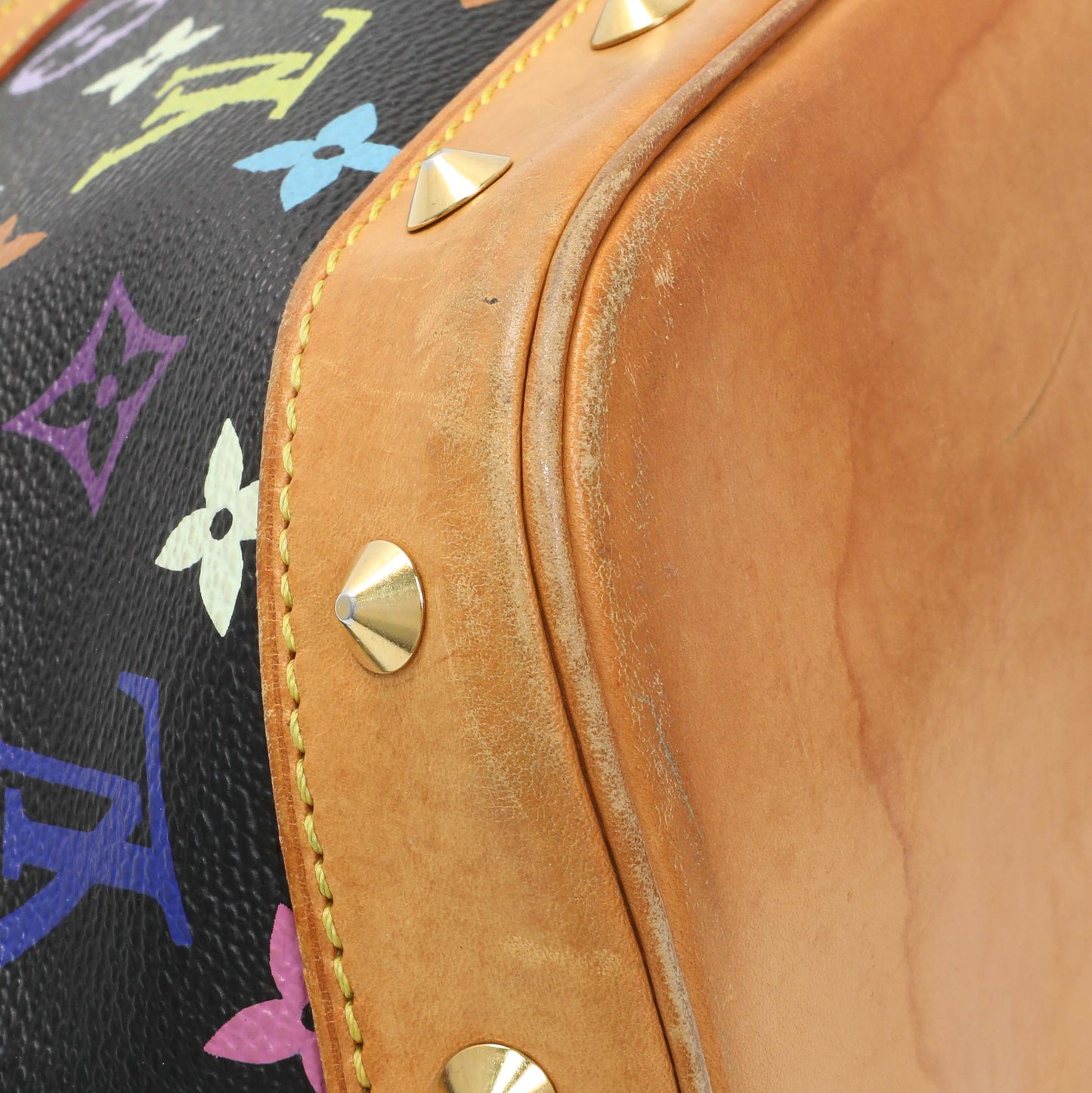 Exclusive Louis Vuitton Black Monogram Multicolor Alma — Top View