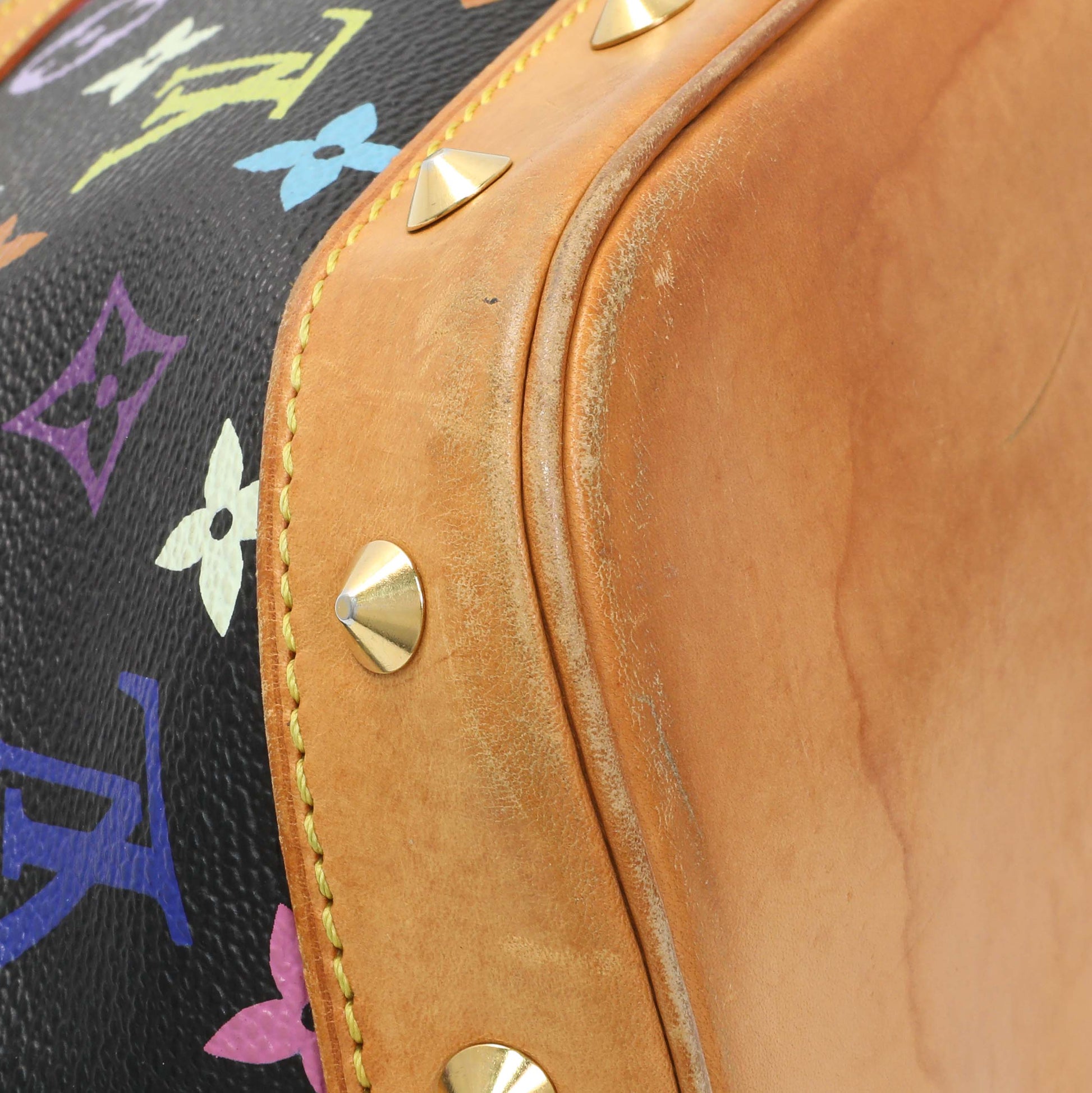 Exclusive Louis Vuitton Black Monogram Multicolor Alma — Top View