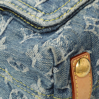 Exclusive Louis Vuitton Blue Monogram Denim Baggy PM — Top View
