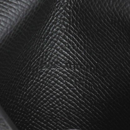Exclusive Hermes Black Epsom Bearn Compact Wallet — Lifestyle View