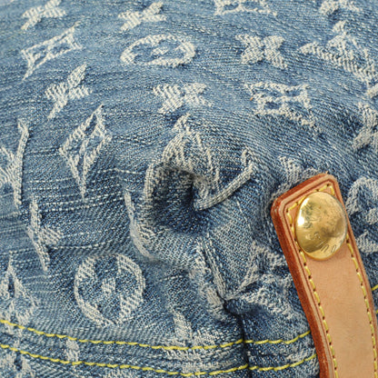 Exclusive Louis Vuitton Blue Monogram Denim Baggy PM — Lifestyle View