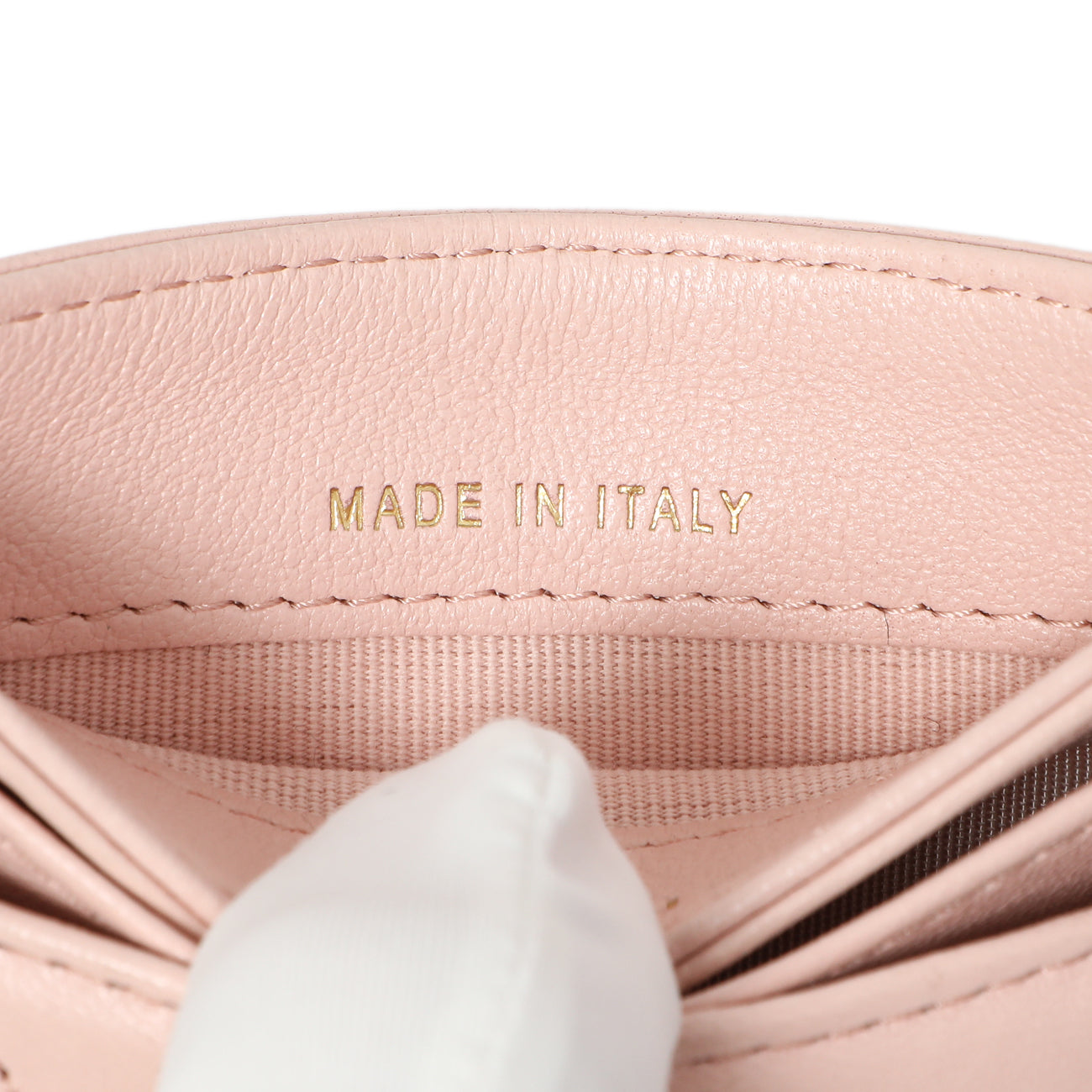 Exclusive Chanel Pink Quilted Lambskin Card Holder — Lifestyle View