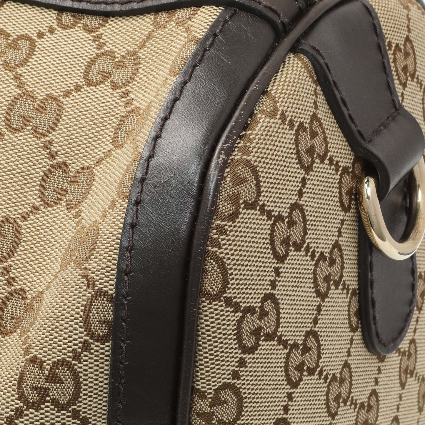 Exclusive Gucci Monogram Vintage Web Original GG Medium Boston Bag — Alternate View 11