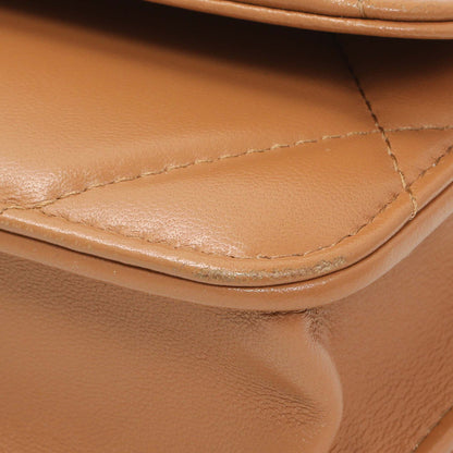 Exclusive Chanel Brown Lambskin Quilted Chanel 19 Glasses Case With Chain — Lifestyle View