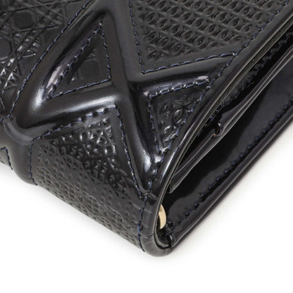 Exclusive Christian Dior Navy Patent Micro-Cannage Diorama Wallet on Chain — Alternate View 9