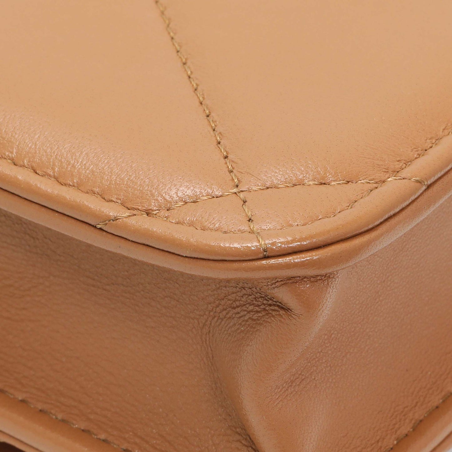 Exclusive Chanel Brown Lambskin Quilted Chanel 19 Glasses Case With Chain — Alternate View 7