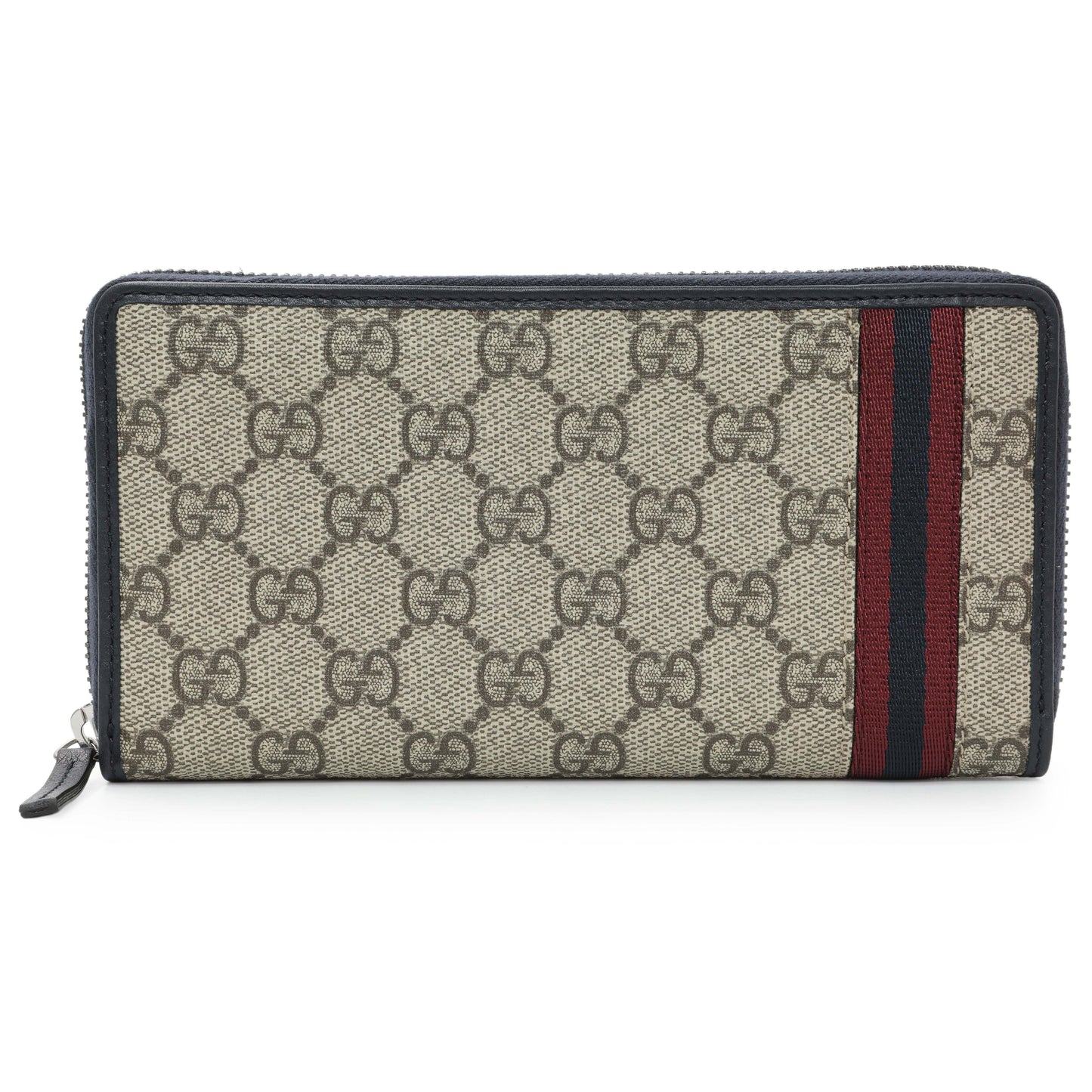 Exclusive Gucci GG Supreme Zipped Long Wallet — Front View