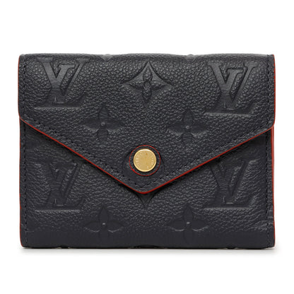 Exclusive Louis Vuitton Marine Rouge Empreinte Victorine Wallet — Front View