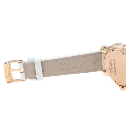 Exclusive Chopard 18K Rose Gold Diamond Happy Sport 4183 — Top View