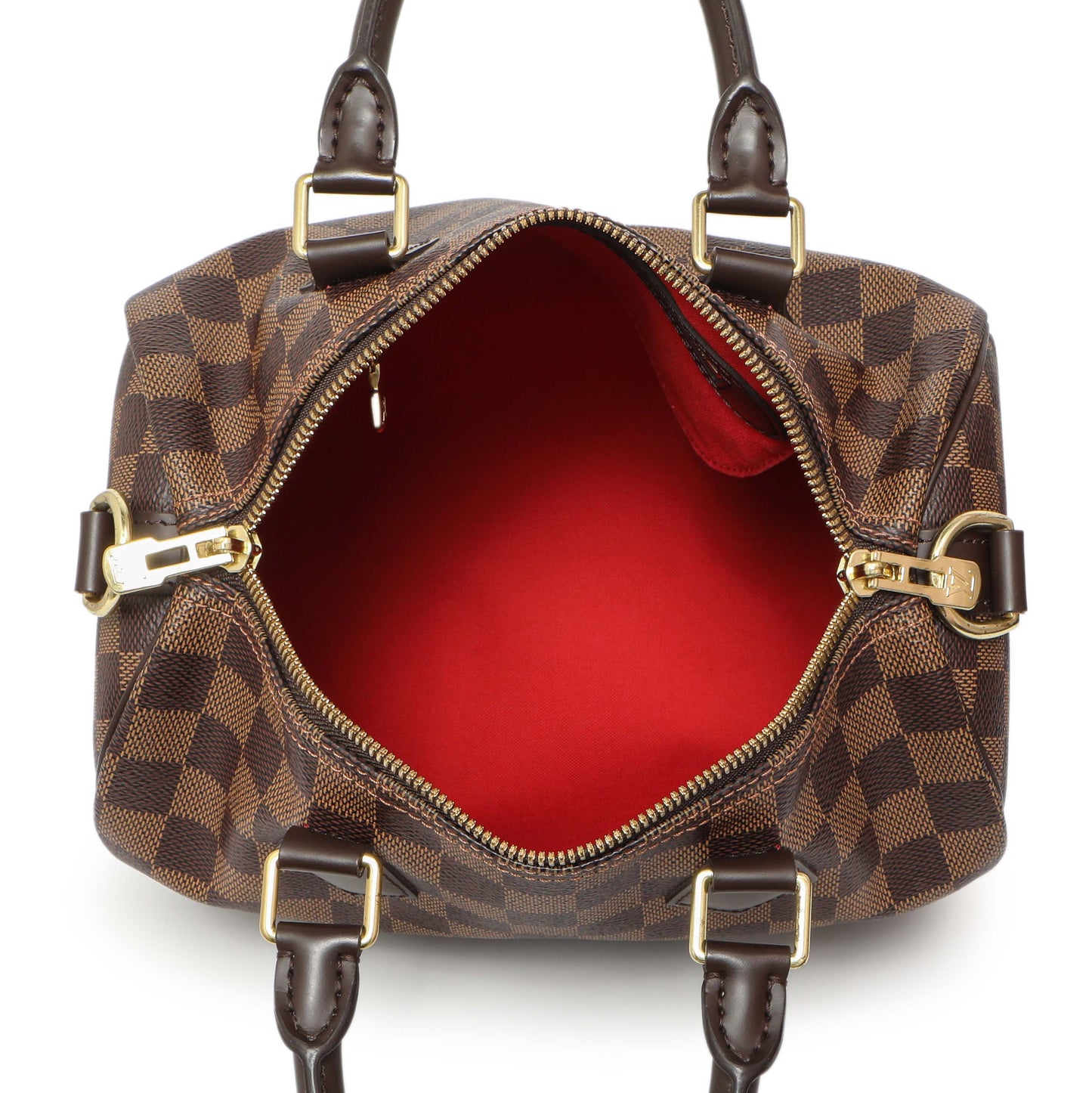 Exclusive Louis Vuitton Damier Ebene Speedy Bandouliere 25 — Alternate View 8
