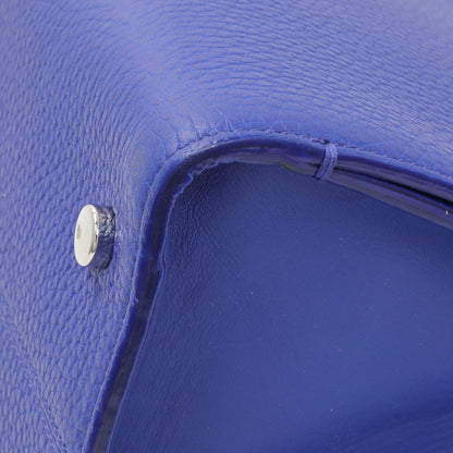 Exclusive Christian Dior Blue Bullcalf Medium Diorever Flap — Alternate View 7