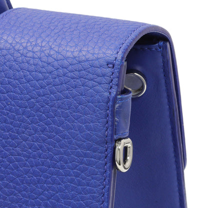 Exclusive Christian Dior Blue Bullcalf Medium Diorever Flap — Alternate View 8