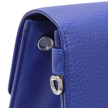 Exclusive Christian Dior Blue Bullcalf Medium Diorever Flap — Alternate View 9