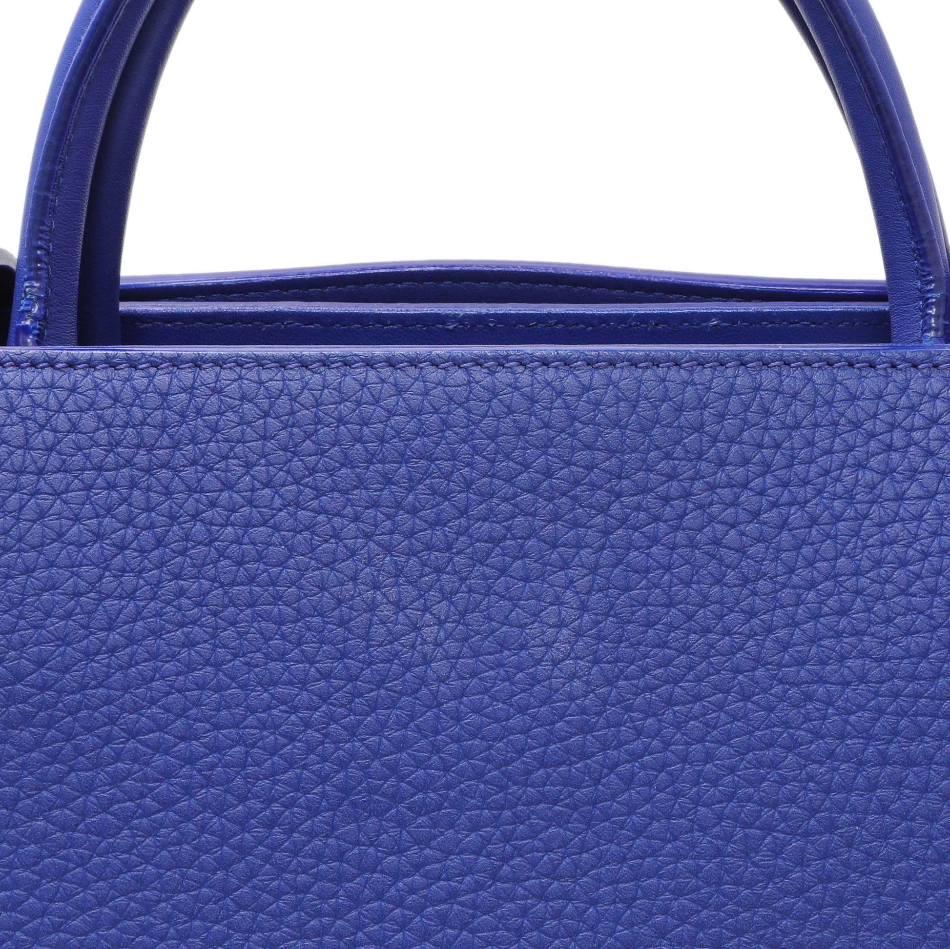 Exclusive Christian Dior Blue Bullcalf Medium Diorever Flap — Alternate View 13