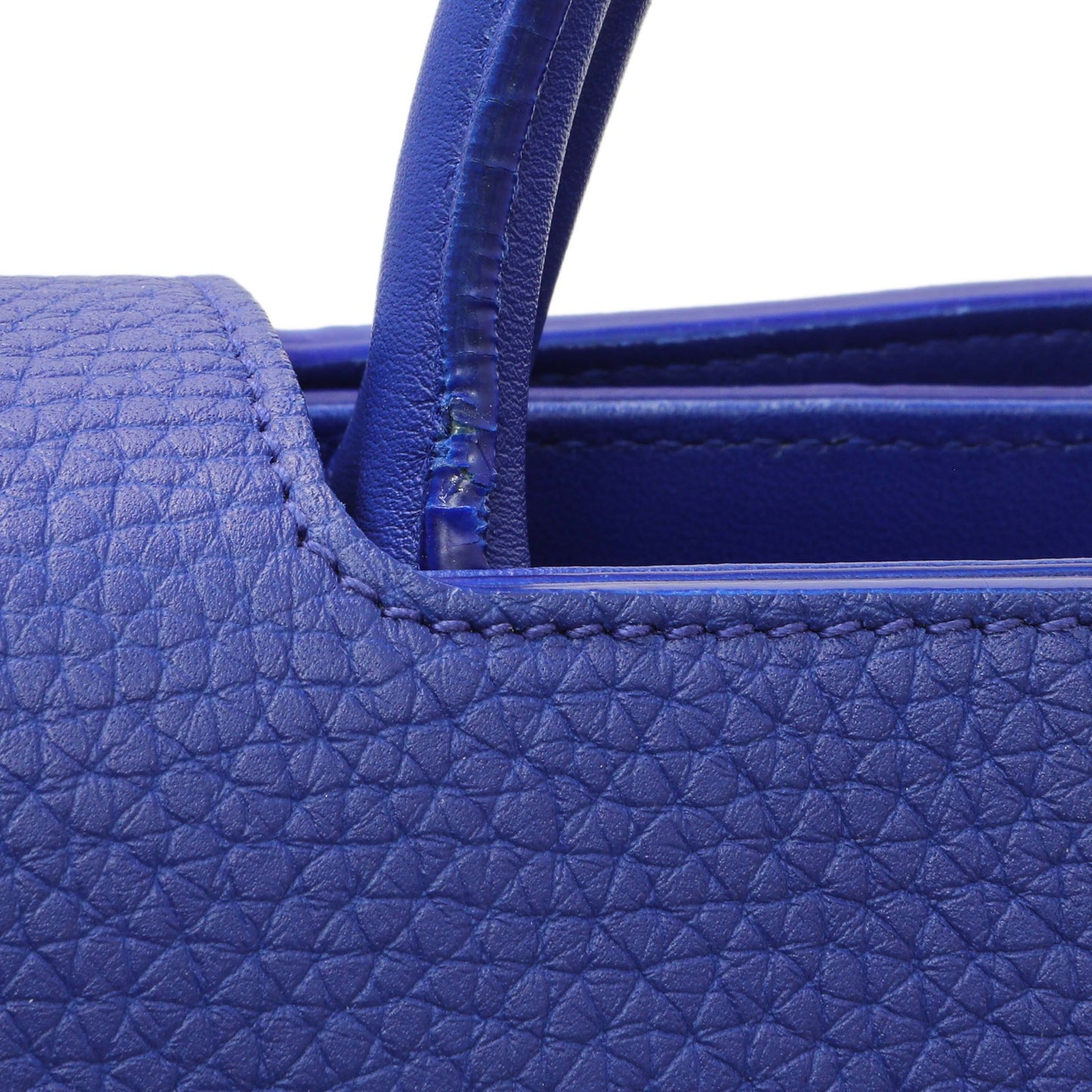 Exclusive Christian Dior Blue Bullcalf Medium Diorever Flap — Alternate View 14