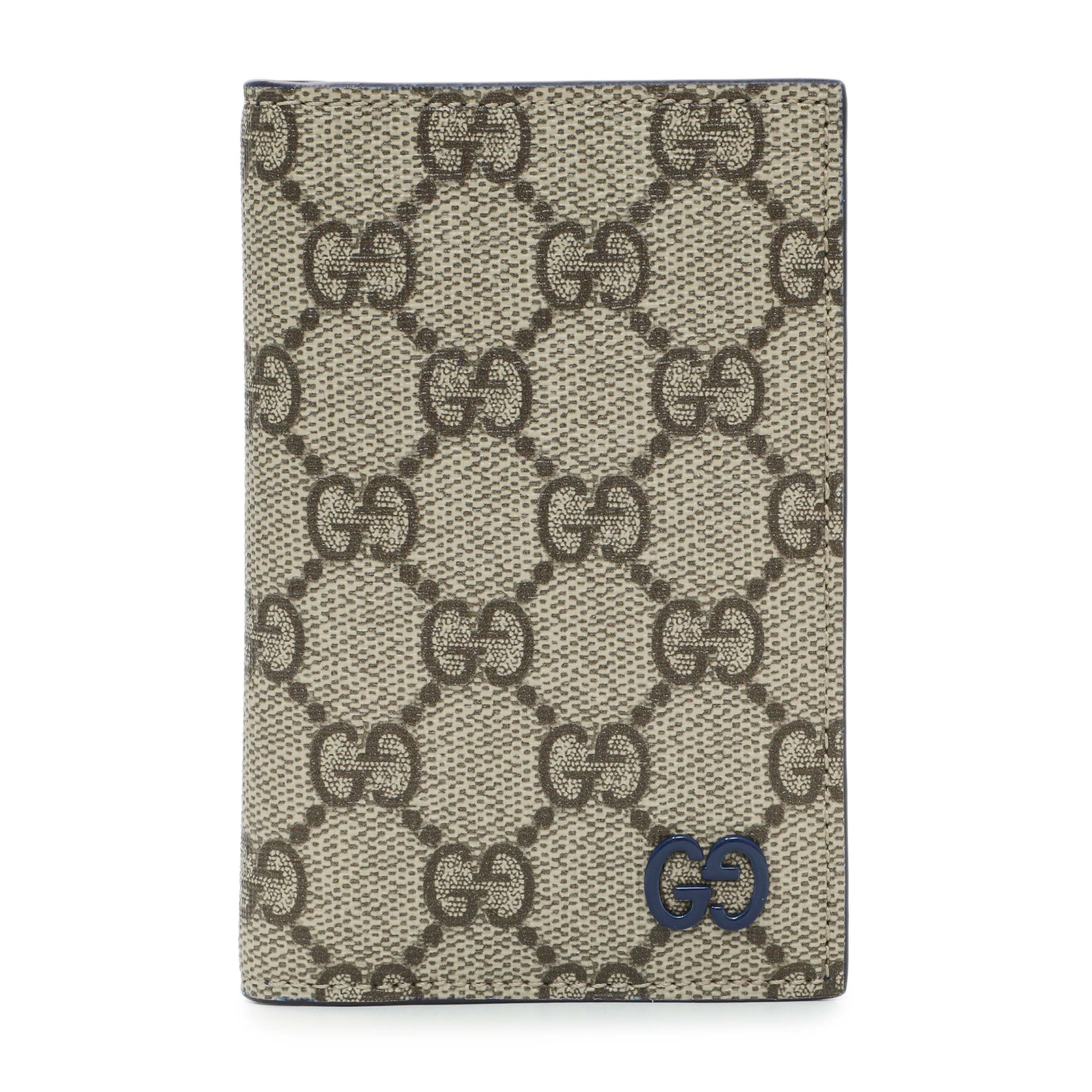 Exclusive Gucci Interior GG Supreme Canvas Long Card Case — Front View