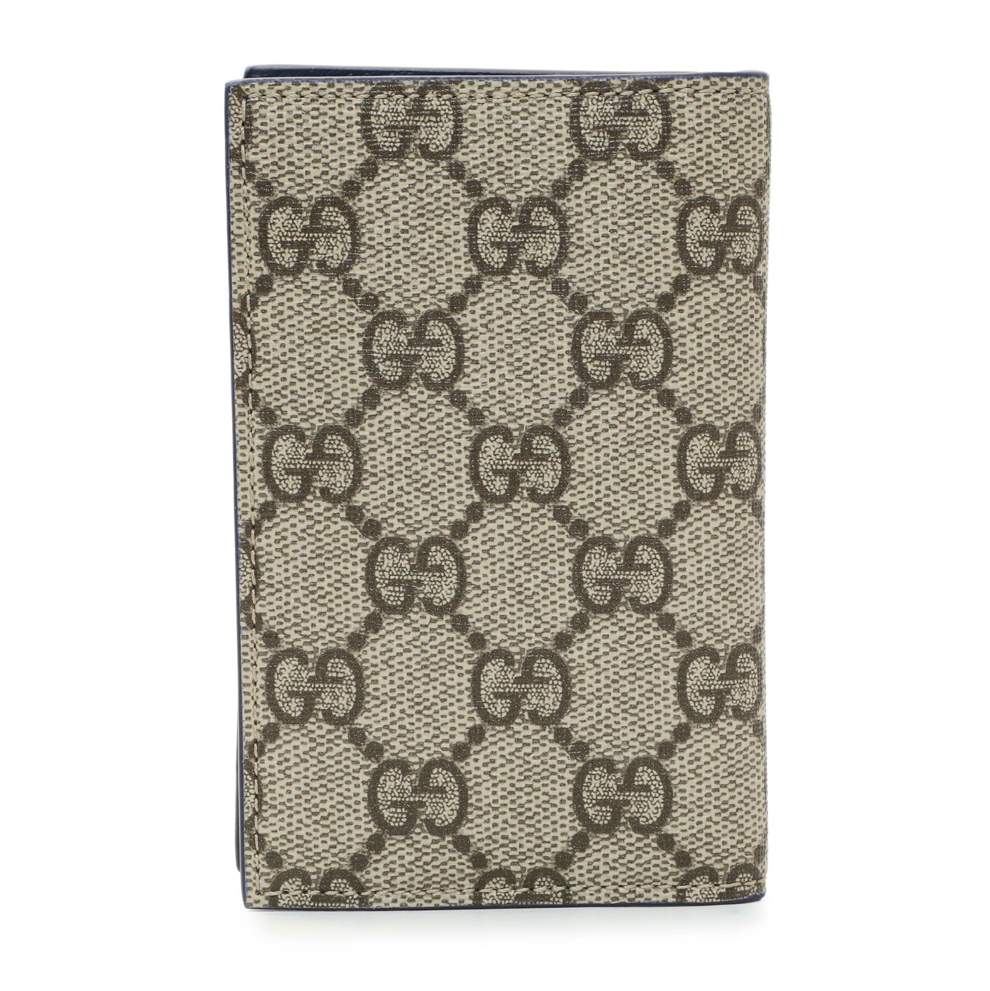 Exclusive Gucci Interior GG Supreme Canvas Long Card Case — Side View