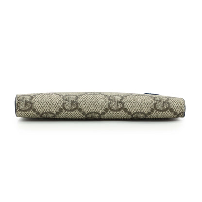 Exclusive Gucci Interior GG Supreme Canvas Long Card Case — Back View