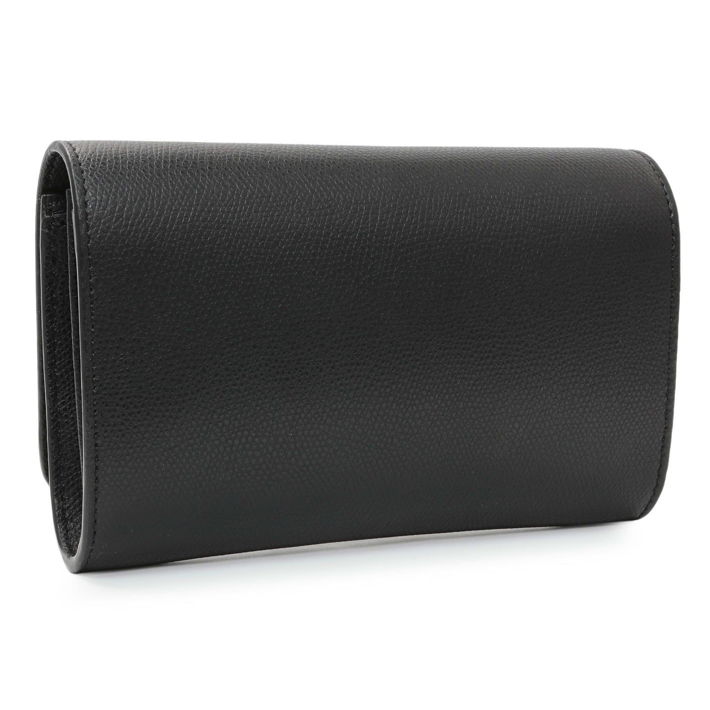 Exclusive Fendi Black Calfskin F is Fendi Kan I Wallet On Chain — Side View