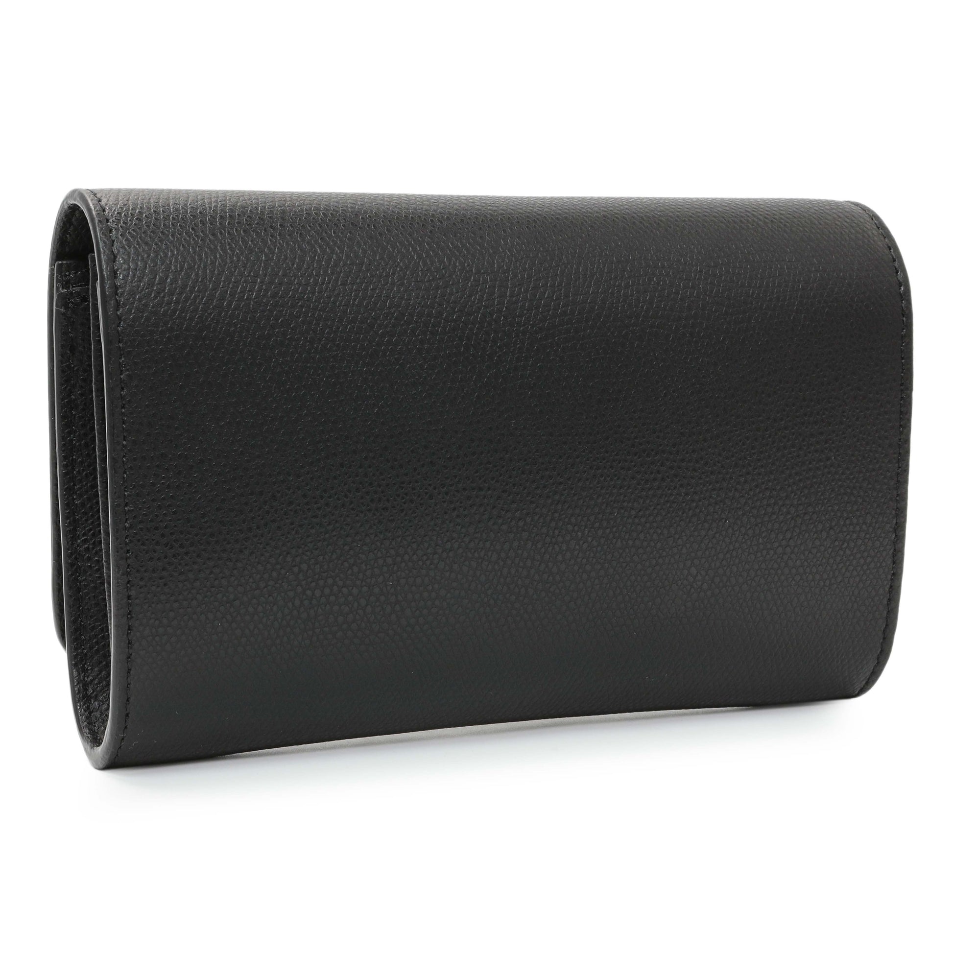 Exclusive Fendi Black Calfskin F is Fendi Kan I Wallet On Chain — Side View