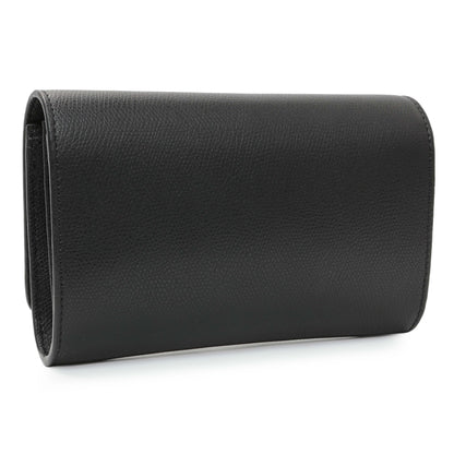 Exclusive Fendi Black Calfskin F is Fendi Kan I Wallet On Chain — Side View