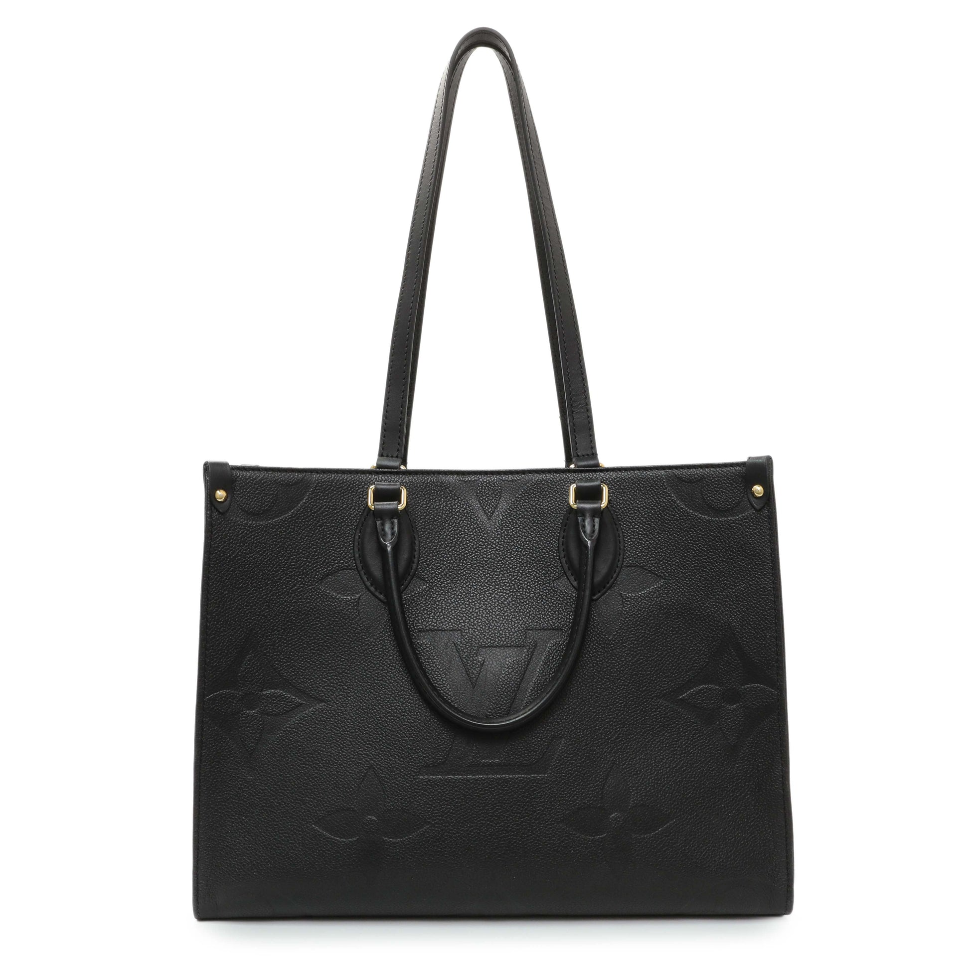 Exclusive Louis Vuitton Black Empreinte Monogram Giant OnTheGo MM — Front View