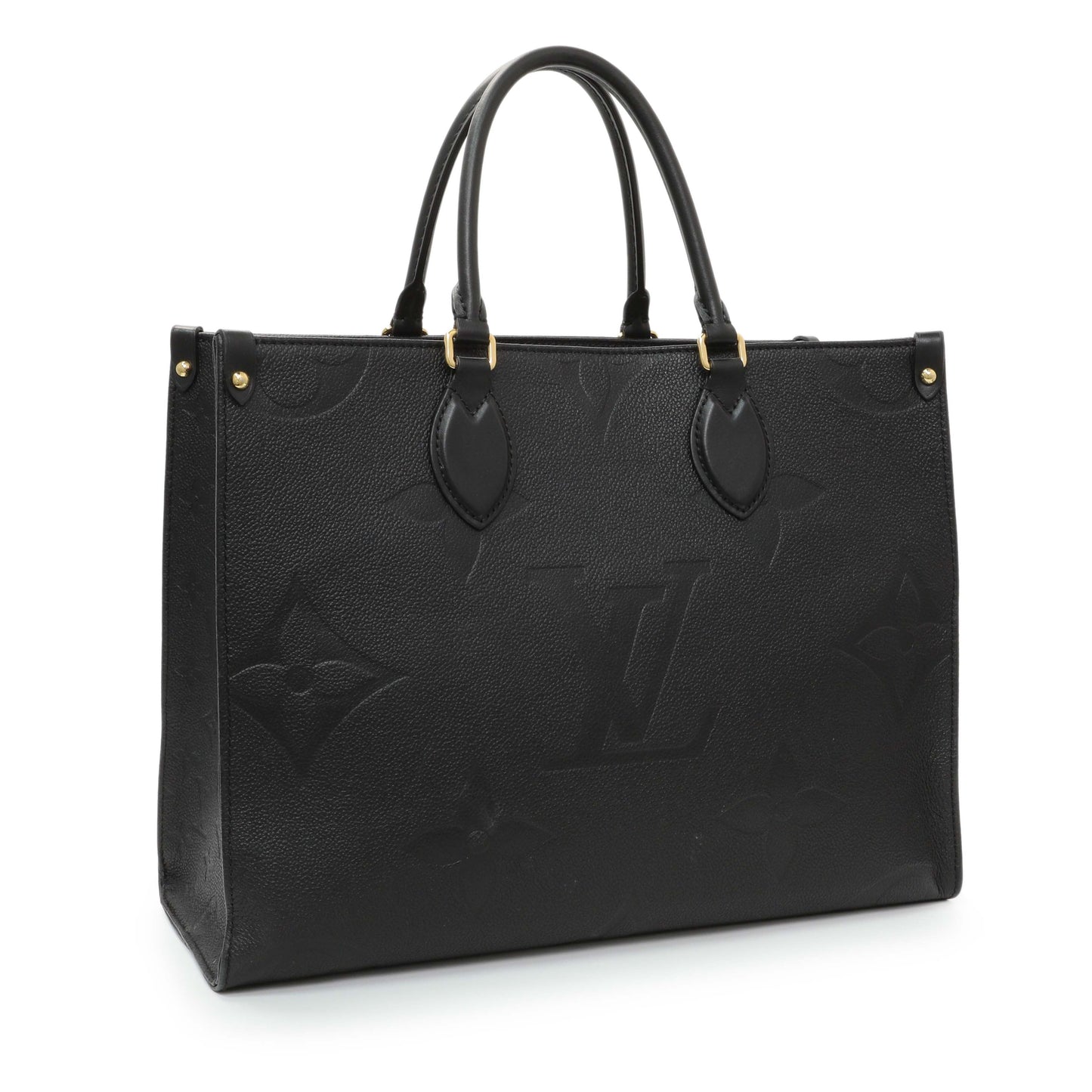 Exclusive Louis Vuitton Black Empreinte Monogram Giant OnTheGo MM — Side View