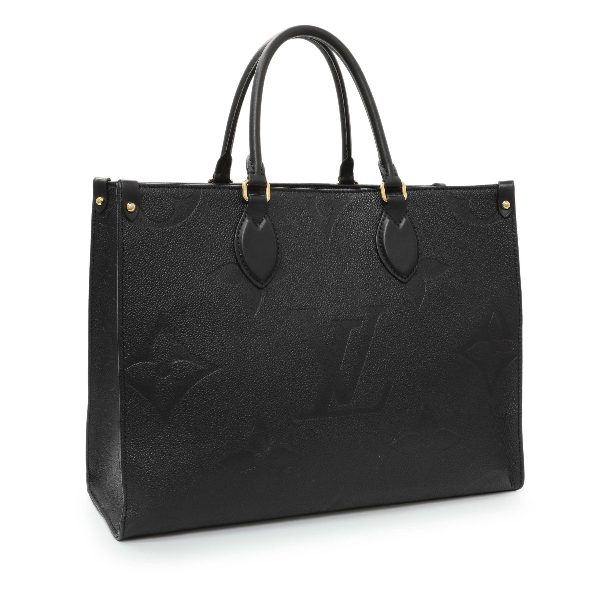Exclusive Louis Vuitton Black Empreinte Monogram Giant OnTheGo MM — Side View