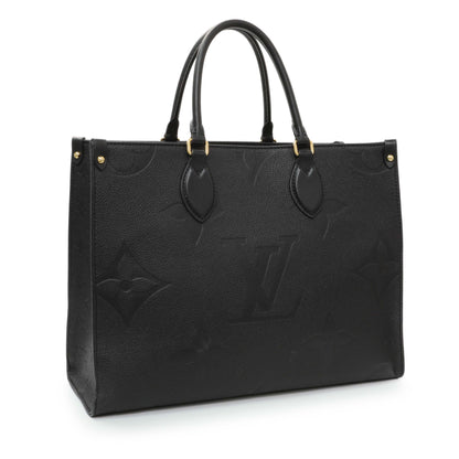 Exclusive Louis Vuitton Black Empreinte Monogram Giant OnTheGo MM — Side View