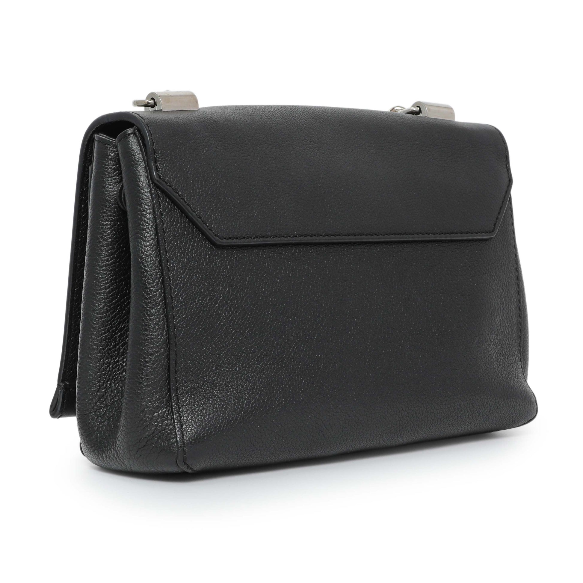 Exclusive Louis Vuitton Black Soft Calfskin Lockme II Chain Bag BB — Side View