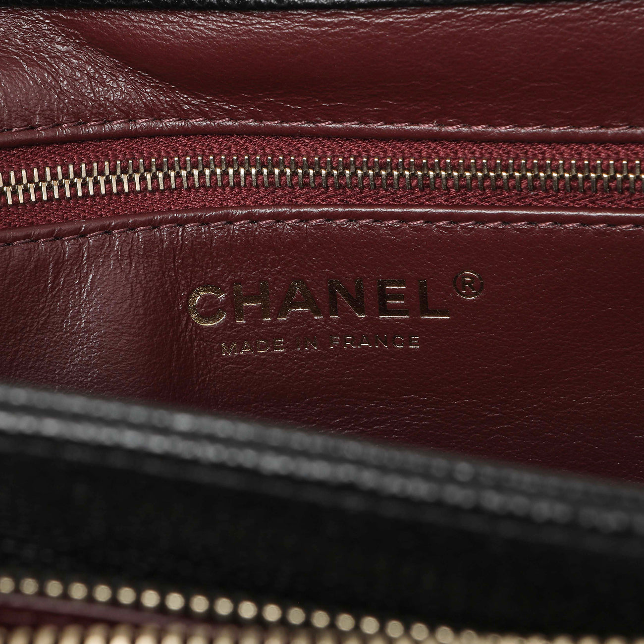Exclusive Chanel Black Caviar Medium Business Affinity Flap — Detail View