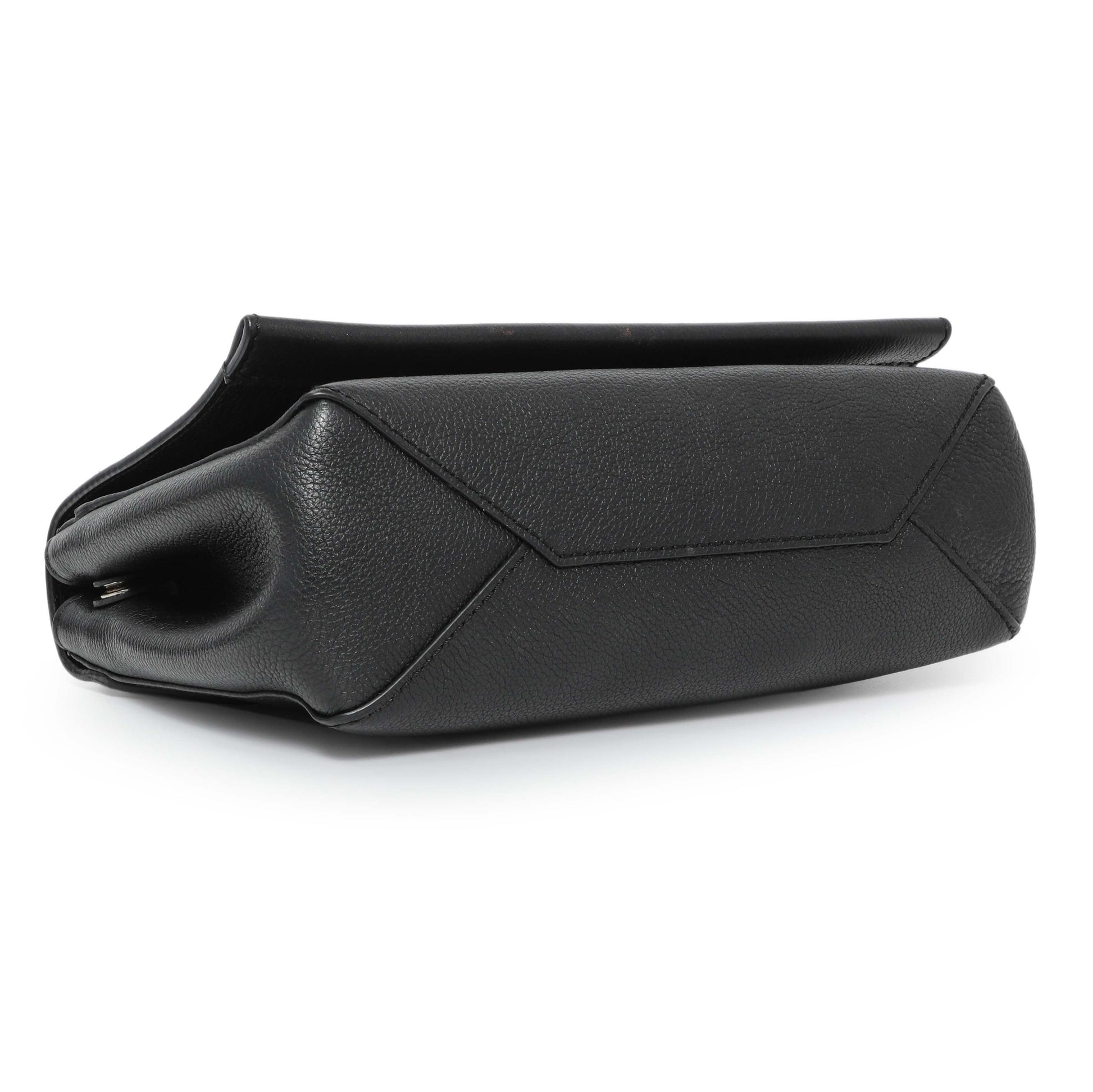 Exclusive Louis Vuitton Black Soft Calfskin Lockme II Chain Bag BB — Back View
