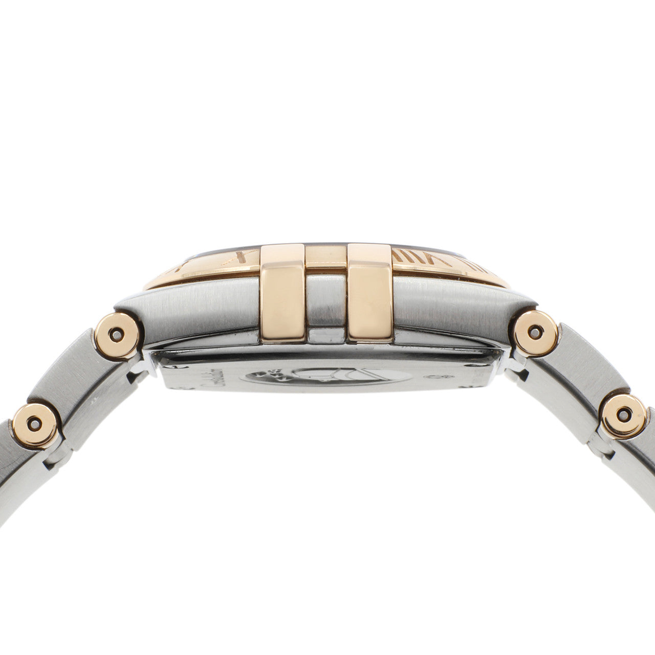 Exclusive Omega Stainless Steel 18K Rose Gold Constellation 123.20.24.60.53.001 — Back View