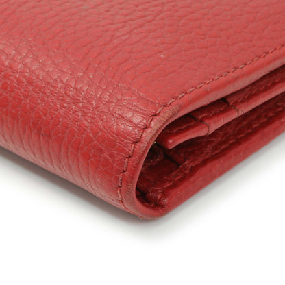 Exclusive Gucci Red Pebbled Calfskin Marmont Card Wallet — Alternate View 7