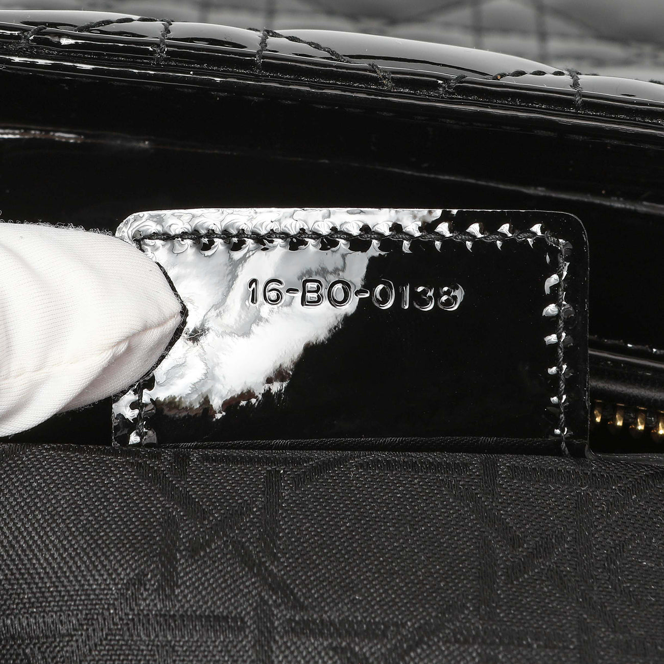 Exclusive Christian Dior Black Patent Cannage Large Lady Dior — Lifestyle View