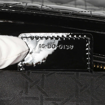 Exclusive Christian Dior Black Patent Cannage Large Lady Dior — Lifestyle View