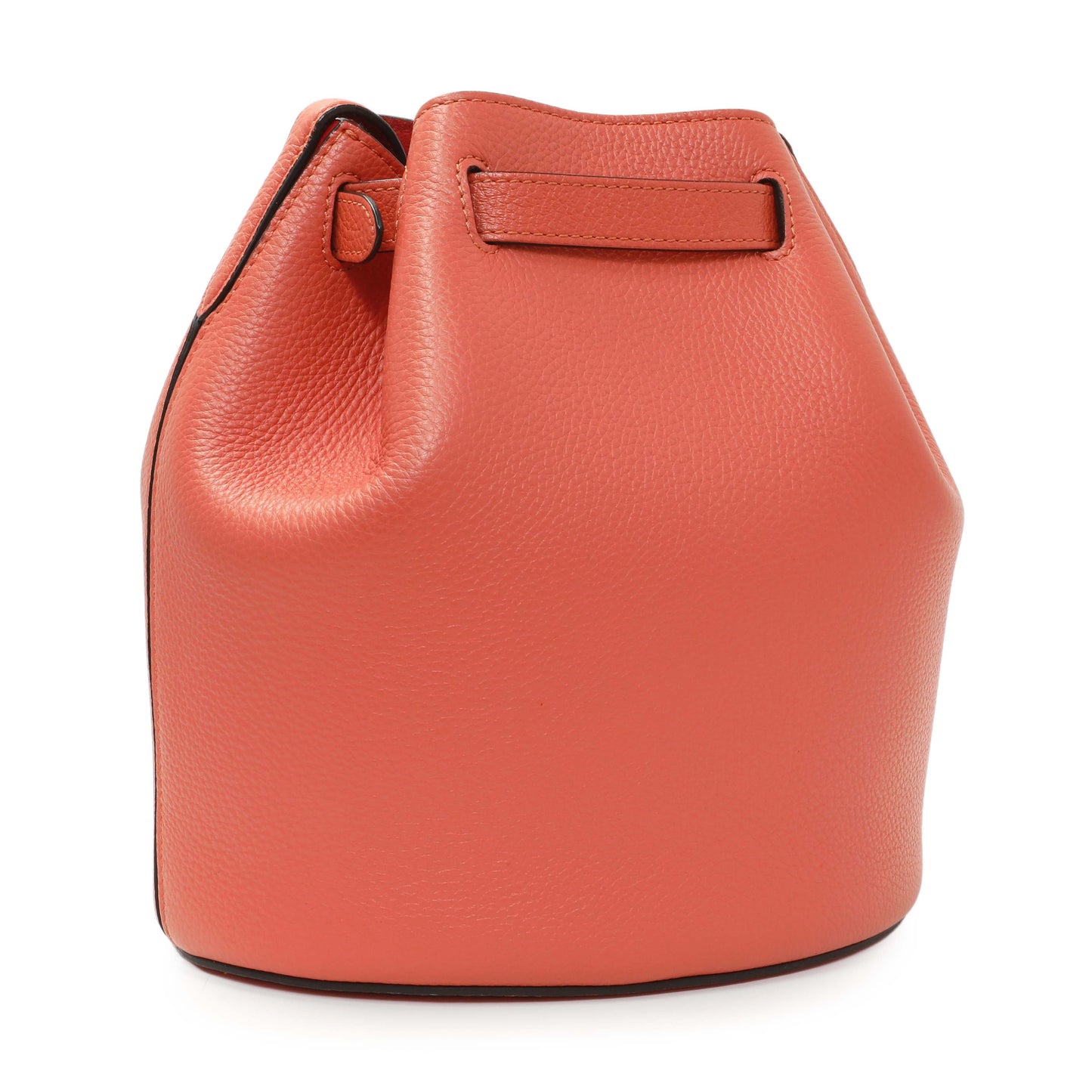 Exclusive Mulberry Coral Grained Calfskin Abbey Bucket Bag — Side View