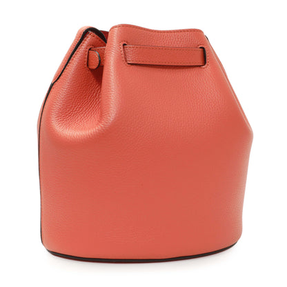 Exclusive Mulberry Coral Grained Calfskin Abbey Bucket Bag — Side View