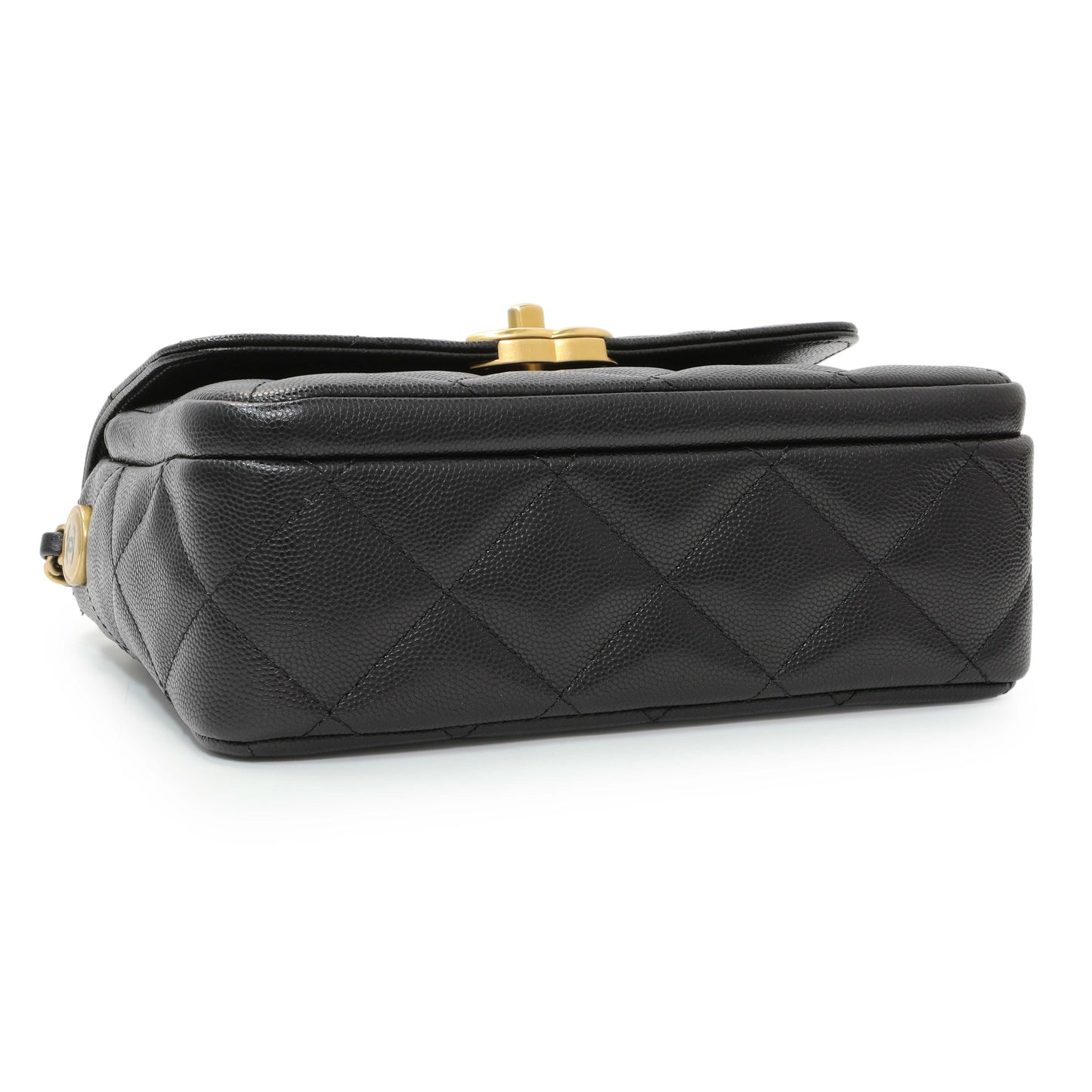 Exclusive Chanel Black Caviar Seasonal Mini Flap — Back View